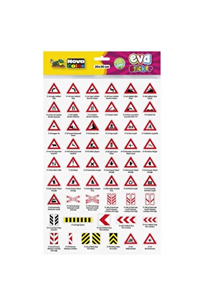 Südor Nova color Eva Sticker Trafik İşaretleri