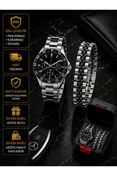 PURE BERRY 316L PASLANMAZ VIP SAAT VE ÇELİK BİLEKLİK