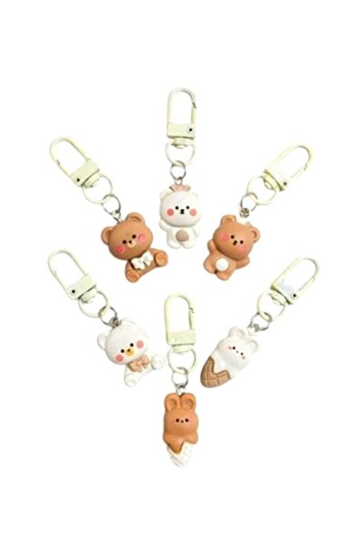 Duman Cute Fermuar Süsü Seti Çanta Süsü 6Lı