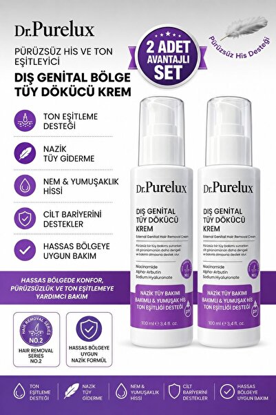 Dr.Pure Lux Cosmetic Dış Genital Bölge İçin Hassas Tüy Dökücü Krem – Pürüzsüz...