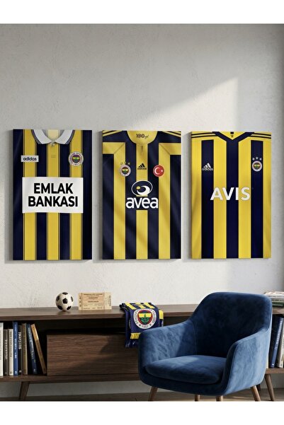 shop Fener bahçe Efsane Formalar 3'lü Kanvas Tablo Seti (50x70 cm)