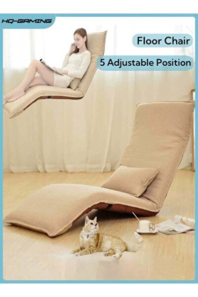 HQ-GAMING Floor Chair Folding Sofa Chair with 5 Adjustable Position, Padded S...