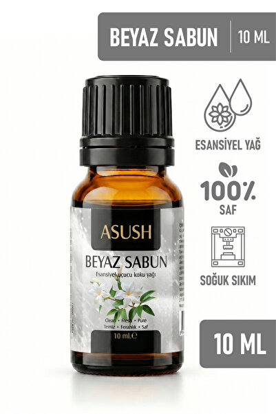ASUSH Beyaz Sabun Esansiyel Yağ 10 ML – Temiz, Ferah ve Kalıcı Sabun Kokusu