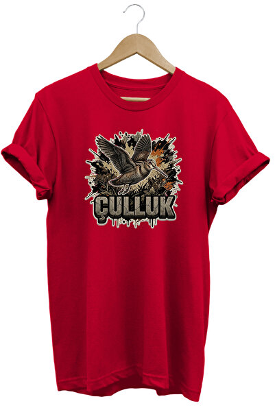 remonz Çulluk Graphic Printed Crew Neck Cotton Hunter Nature T-Shirt