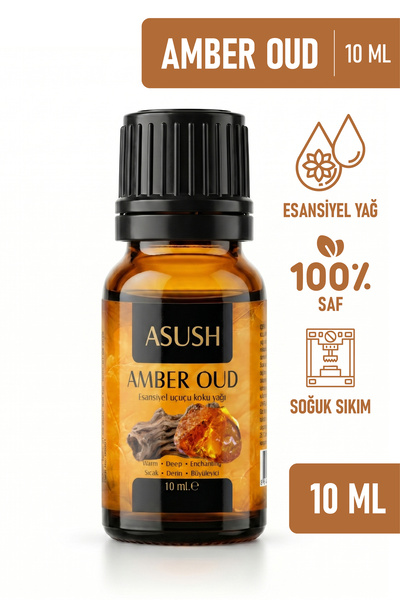 ASUSH Amber Oud Esansiyel Yağ 10 ML – Yoğun, Odunsu ve Lüks Koku Deneyimi