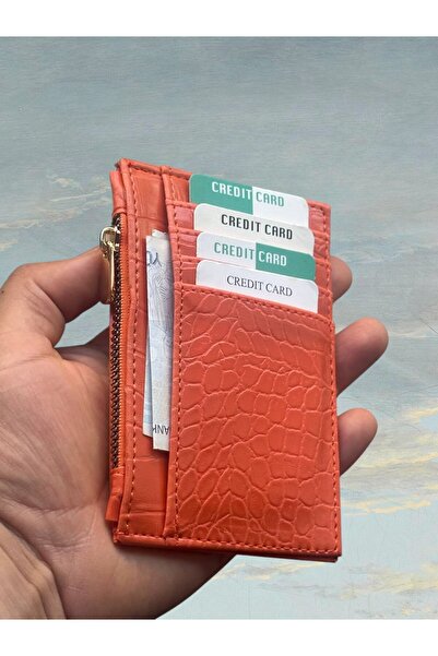 SÜNELA Orange Wallet Card Holder 8.5/13 cm for Lovers