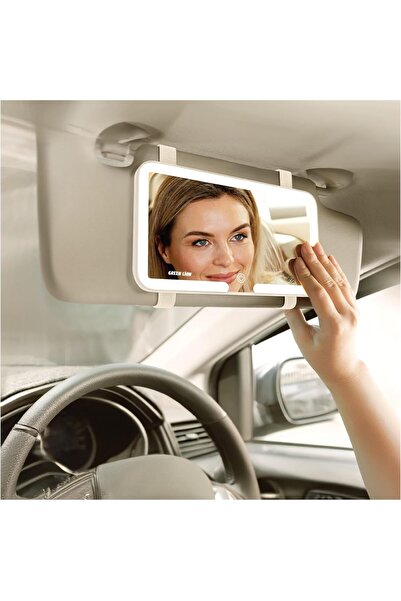 Green Lion Car Makeup Mirror, 600 mAh Battery Capacity, 2-3 Hours Charging Ti...