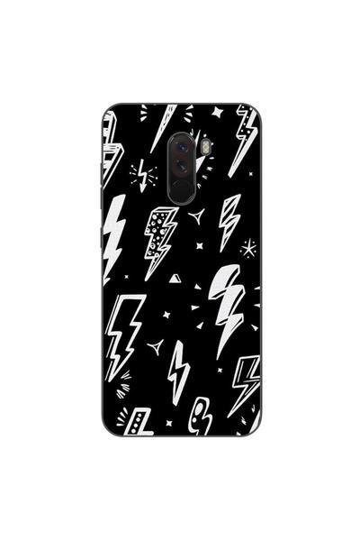 OEM Case compatible with Xiaomi Pocophone F1 Silicon Gel Tpu Lightnings Pattern