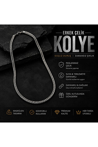 Erkek çelik kolye
