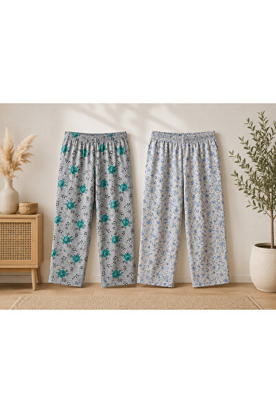 Serena Set 2 pantaloni pijama damă 3/4 ,culoare -multicolor