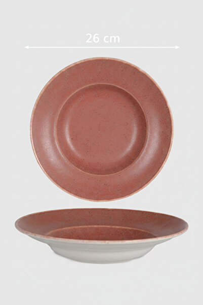 rinart Set of 6 26 cm Rosa Patterned Porcelain Pasta Plates Stylish Presentat...