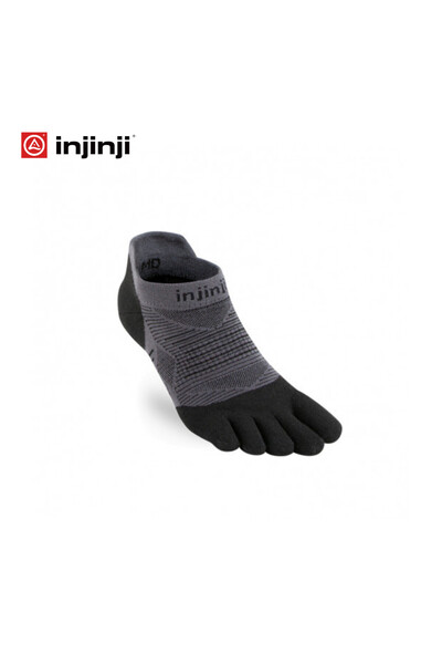 injinji RUN LIGHTWEIGHT NO SHOW COOLMA - رمادي داكن - S