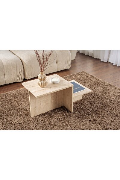 Rani Mobilya Rani Home Orta Sehpa Traverten 80Cm AB-5257