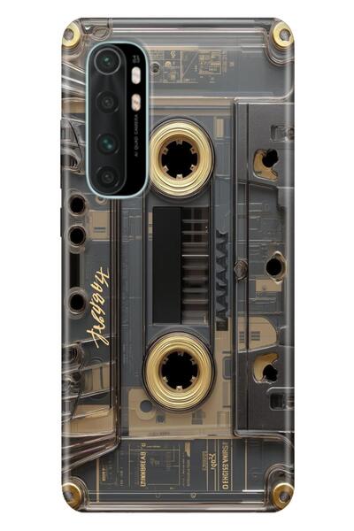 Cekuonline Xiaomi Mi Note 10 Lite Kılıf Retro Kaset Temalı Desenli Darbe Emic...