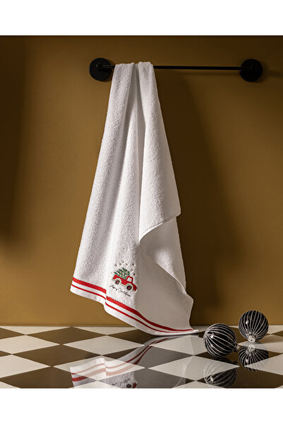 Madame Coco Aubardon 100% Cotton Embroidered Face Towel - White - 50X70 cm