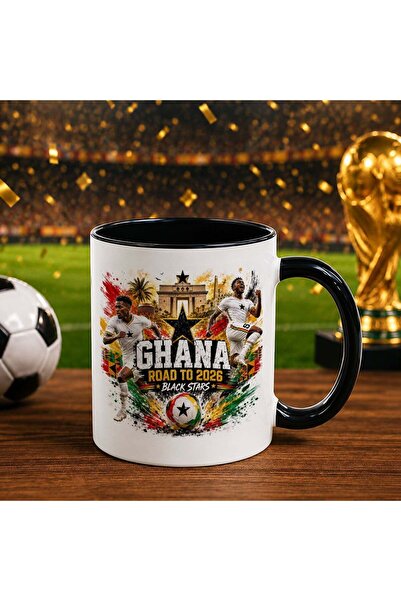 Bk Gift كأس أسود بتصميم كأس العالم 2026 بتصميم مشجعي غانا