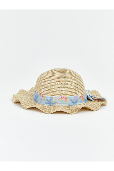 LC Waikiki Vizyon New Season Stripe Detailed Girls' Straw Hat