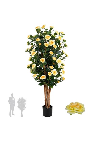 Roberto Rossi Copac artificial Camelia Japonica H150 cm cu 667 frunze si 92 f...