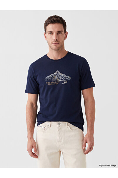 LC Waikiki Özmarka New Season Crew Neck Printed Men's T-Shirt