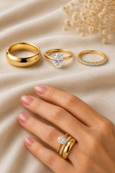 Crystal Diamond Zirconia Işıklı kutuda , 6 mm alyans, tamtur ve oval montür y...