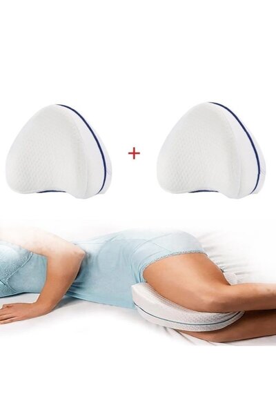 DealsReall Set of 2 orthopedic pillows for knees and legs, made of memory foam