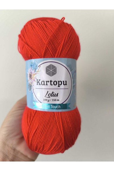 Kartopu Lotus Hand Knitting Yarn 100 Gr K165 Red Lot 72194