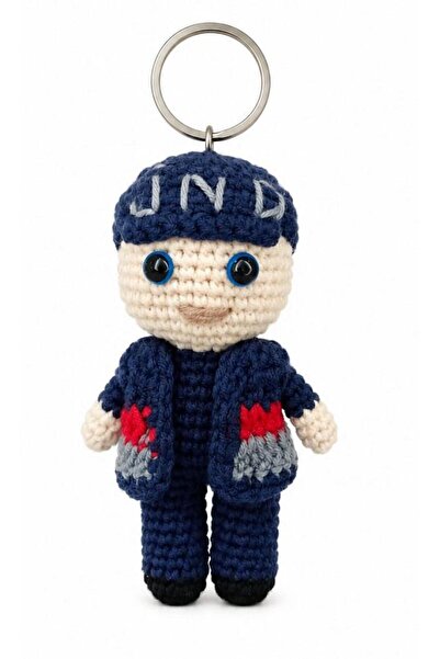 OYUNCAKPARK Maskot Jandarma Bebek Amigurumi Organik Anahtarlık Oyuncak