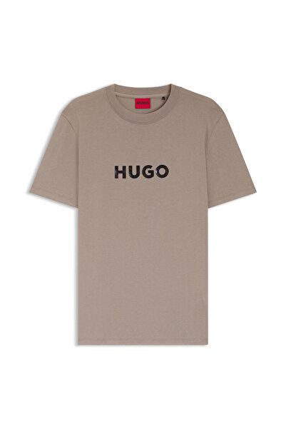 HUGO Kahverengi Erkek Regular Fit T-Shirt 50557437 Dumeo