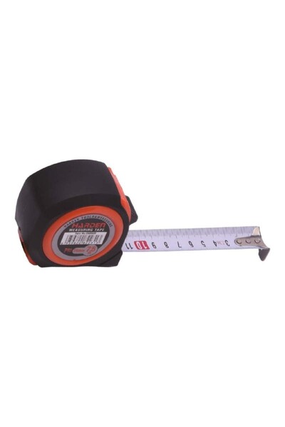 HARDEN Ruleta 10 m x 25 mm, Protectie de Cauciuc, Buton de Blocare,