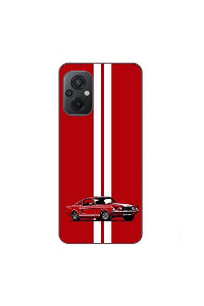 OEM Case compatible with Xiaomi Poco M5 Silicone Gel Tpu Model Red Mustang