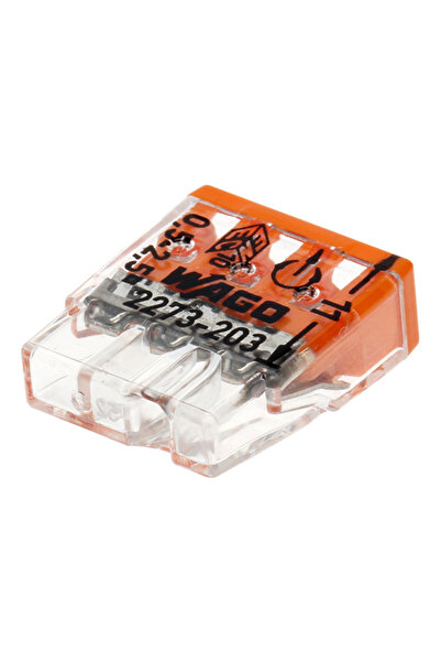 WAGO Conector de îmbinare compact, 3 fire, max. 2.5 mm² (100 buc.) - 2273-203