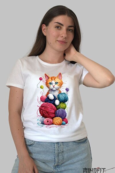 GILDAN Tricou Personalizat Cu Pisica Si Gheme De Ata