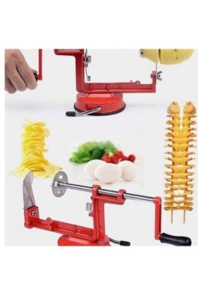 GENERAL Manual Spiral Potato Peeler and Slicer Machine with Stable Base
