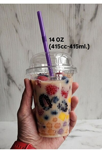 Saka Ambalaj 14 OZ (415cc -415ml.) BOMBE KAPAKLI PET BARDAK 50 ADET