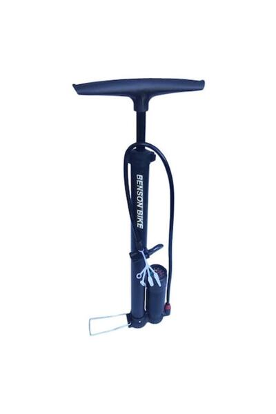 Benson Pompă de bicicletă cu picior, din aluminiu, cu manometru, universală, ...
