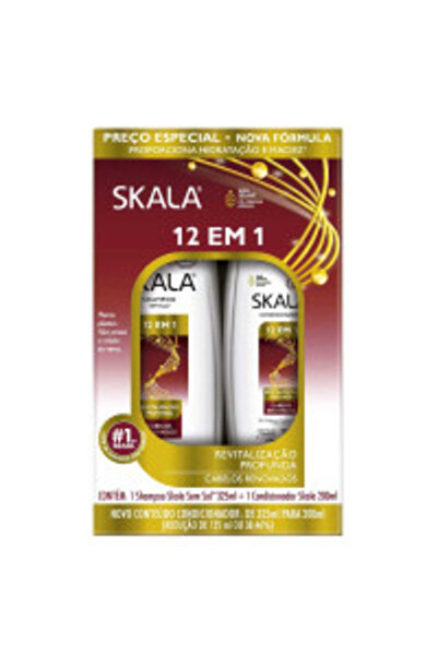 skala brasil KIT SKALA SHAMPOO 325ML/ CONDITIONER 200ML 12 IN 1 - BOX WITH 3 ...