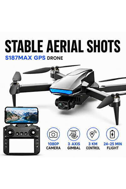 iTin Drona S187MAX GPS cu camera 1080P, gimbal 3 axe, camera dubla, fara lase...