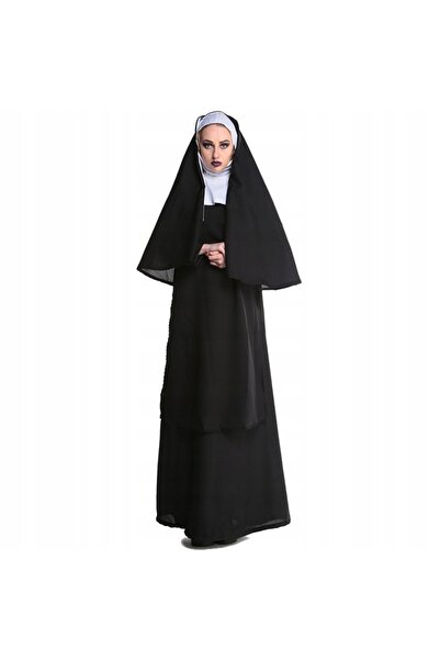 Korbi Costum, Calugarita, Costum Negru, Ideal Pentru Halloween, Set Cu Voal, ...