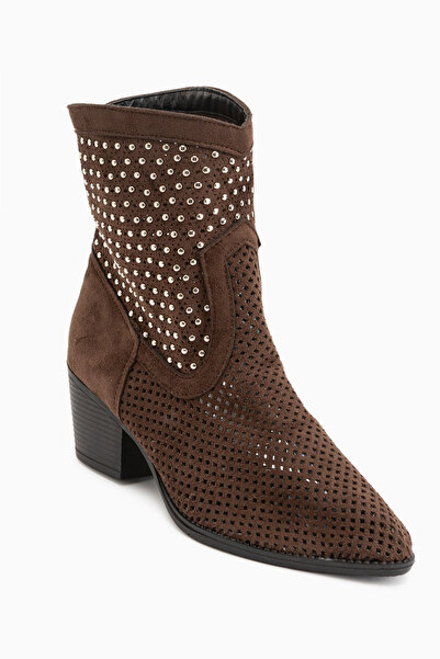 Limoya Savina Brown Suede Troc Summer Western Women's Boots