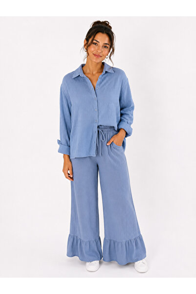 Yena Tekstil 100% Cotton Muslin Oversize Shirt