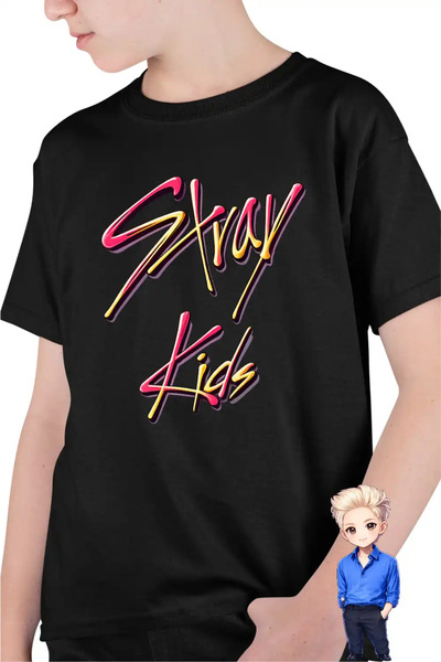 OEM Stray Kids K-pop Εμπορεύματα Αγορίστικο Μπλουζάκι