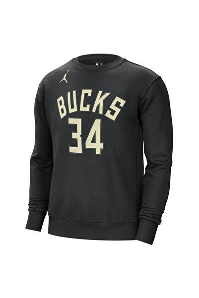 JORDAN Hanorac din fleece pentru bărbați Milwaukee Bucks Ediție Statement Cou...