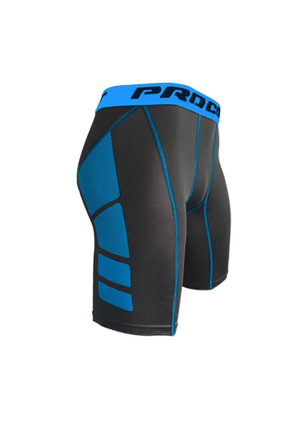 Choice3 M T-FD8001-BU Men's Fashion Compression Shorts Gym Running Shorts Tra...