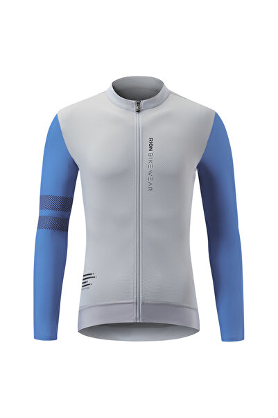 Choice21 EU Size-L Gray RION Men Bicycle Jersey Long Sleeves Jerseys Mountain...