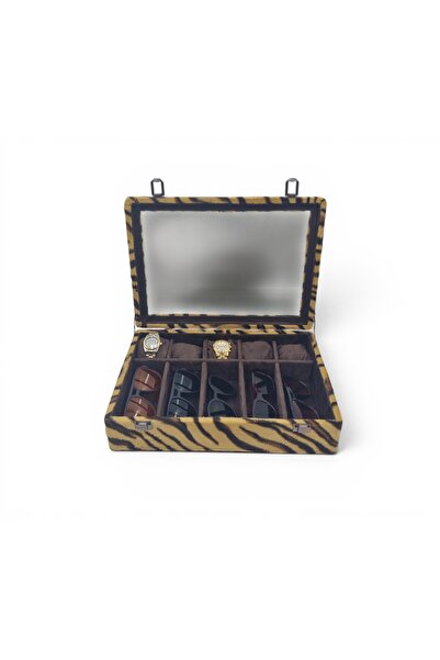 DİJİTAL ÇARŞI MAĞAZACILIK Diji 5 Glasses 5 Watch Box Watch and Glasses Bag Ti...