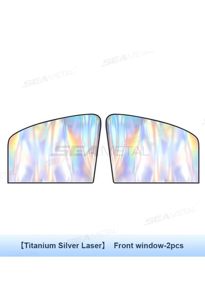 Choice1 front 2pcs SEAMETAL Magnet Car Side Window Curtain Laser Coating Car ...