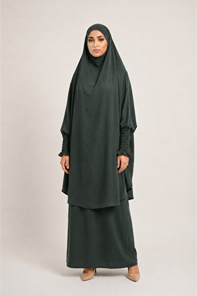 Elhaam The label Premium Ashwood Green Jilbab - Prayer Set