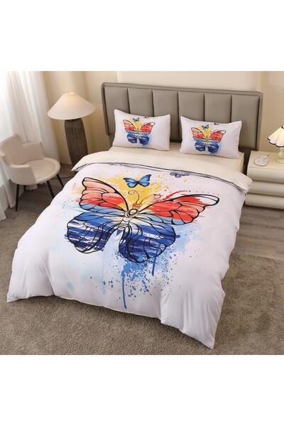 Edormitor Set de lenjerie de pat 5D Finet din 4 piese cu cearșaf elastic - Fl...