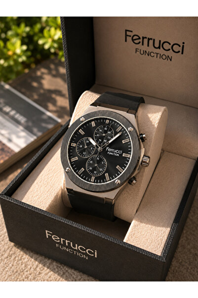 Ferrucci , Silicone Strap, Function Men's Wristwatch