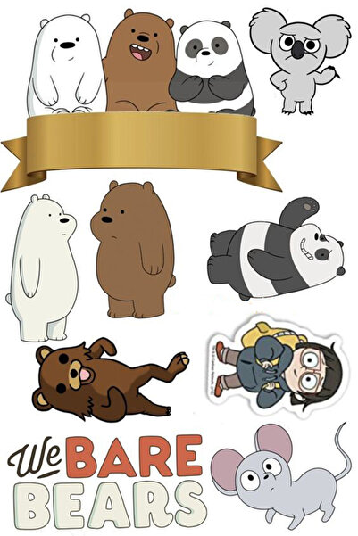 Buki'nin Atölyesi We Bare Bears Autocolant Telefon Laptop Notebook Tabletă Ca...